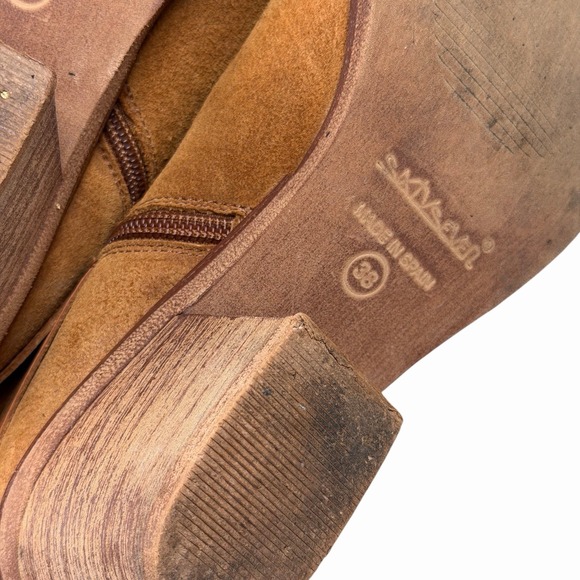 Women's SixtySeven ANTHROPOLOGIE Leather Buckle Wrapped Ankle BOOTS sz 38 US 7.5 - Picture 10 of 14